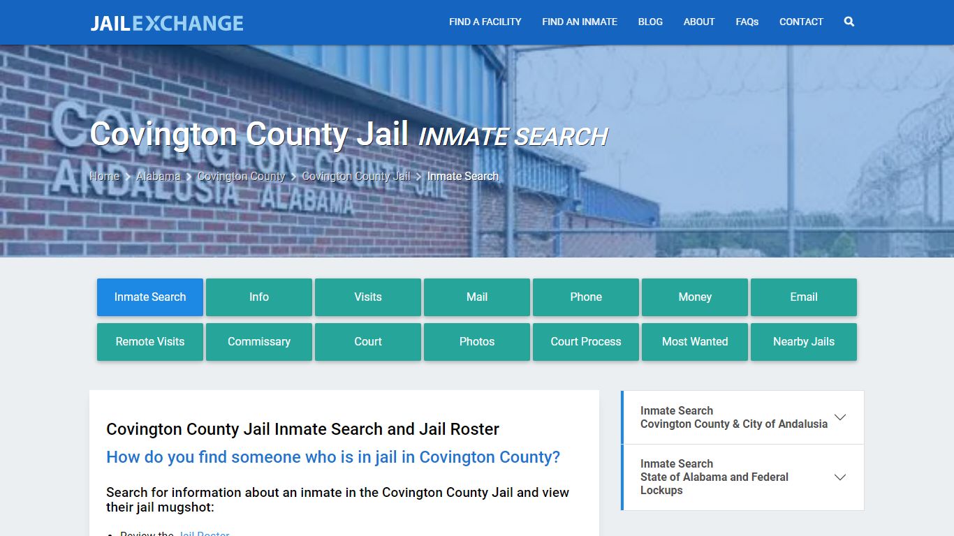 Inmate Search: Roster & Mugshots - Covington County Jail, AL